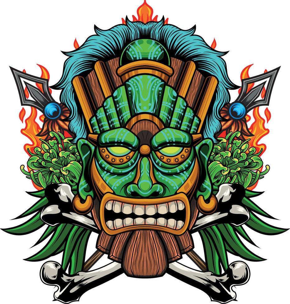 Tiki Mask 6.3 vector