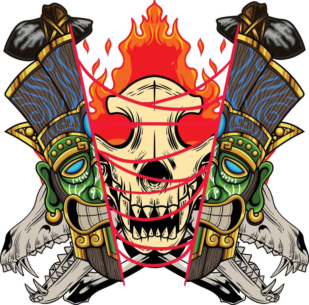 Tiki Mask 7.4 vector