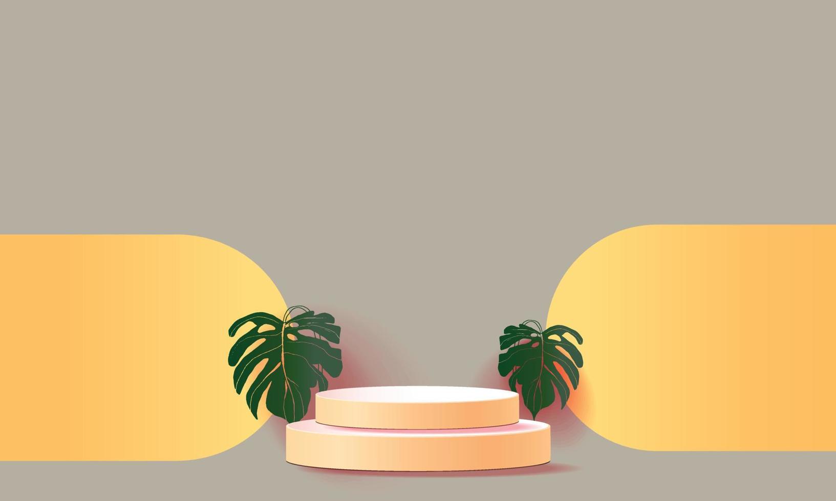 podio conjunto mínimo moderno color blanco pastel maqueta forma soporte vector