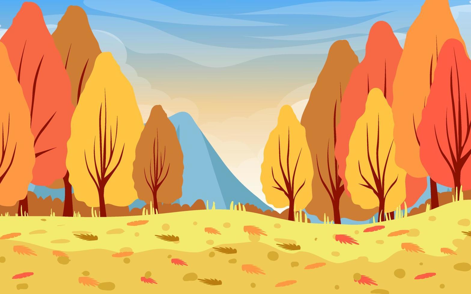 Hello Fall Autumn Landscape Outdoor vector