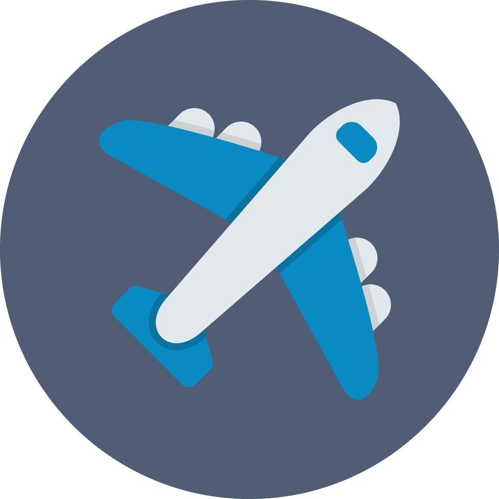 Airplane Flat Circle Multicolor vector