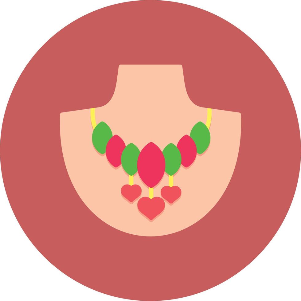 Necklace Flat Circle Multicolor vector