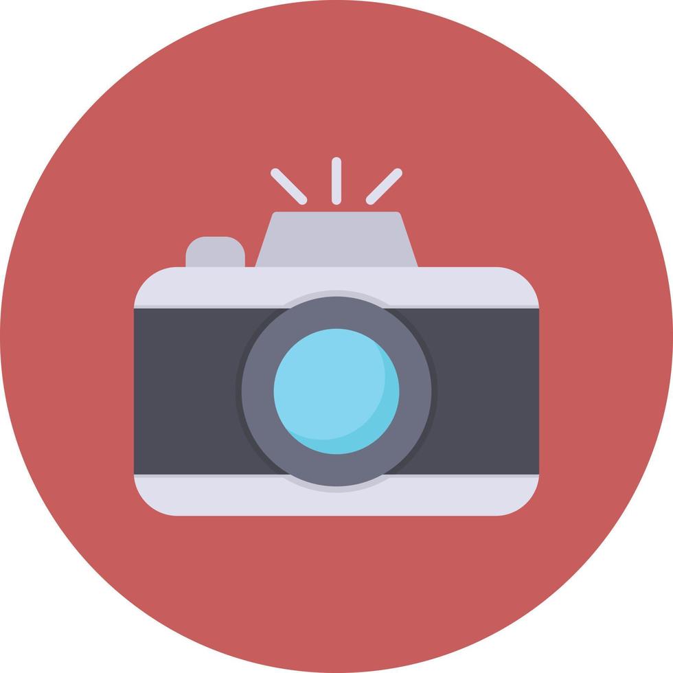 Photo Camera Flat Circle Multicolor vector