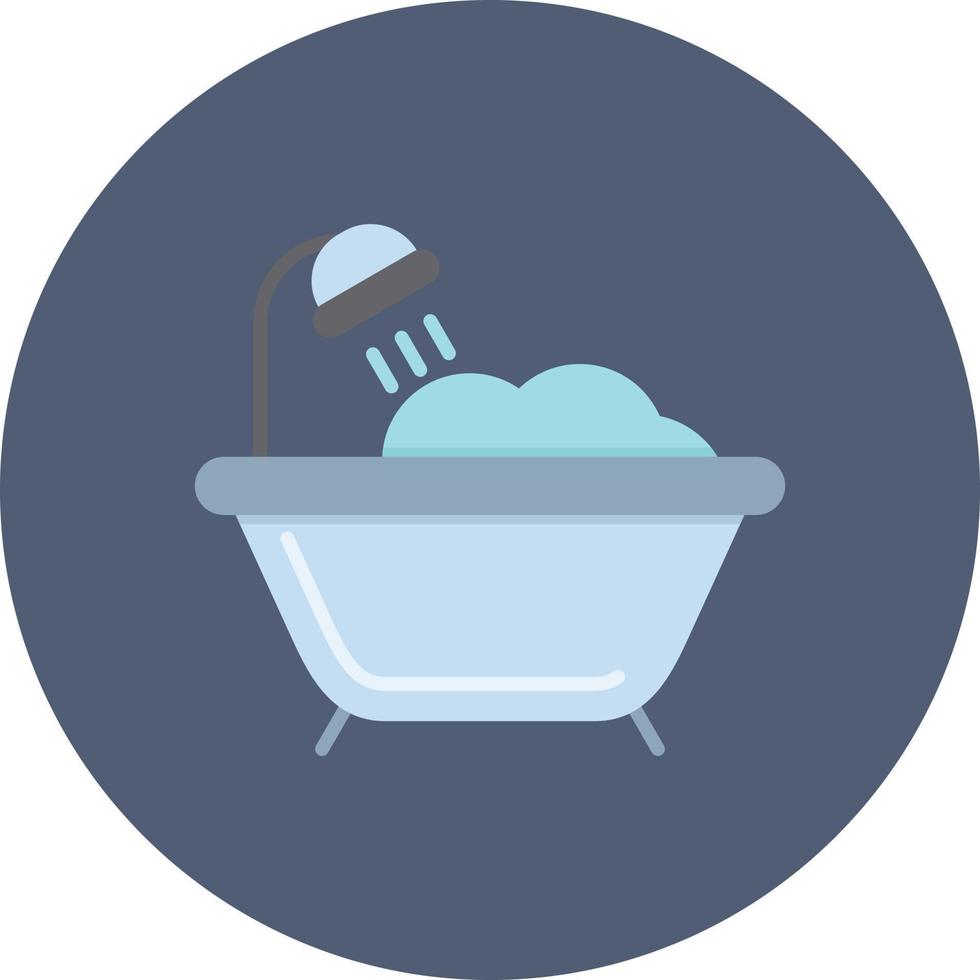 Bathtub Flat Circle Multicolor vector