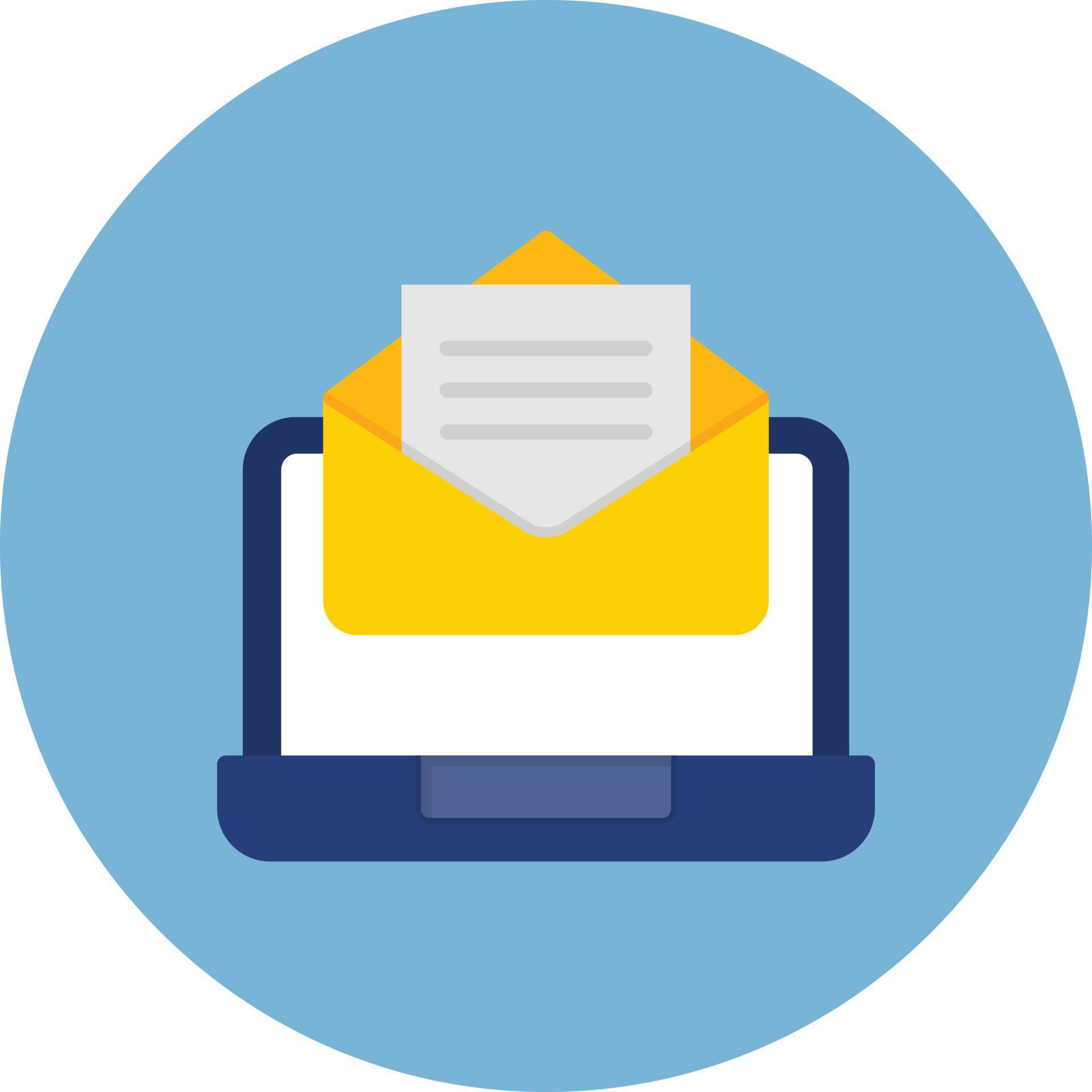 Email Flat Circle Multicolor 10002205 Vector Art at Vecteezy