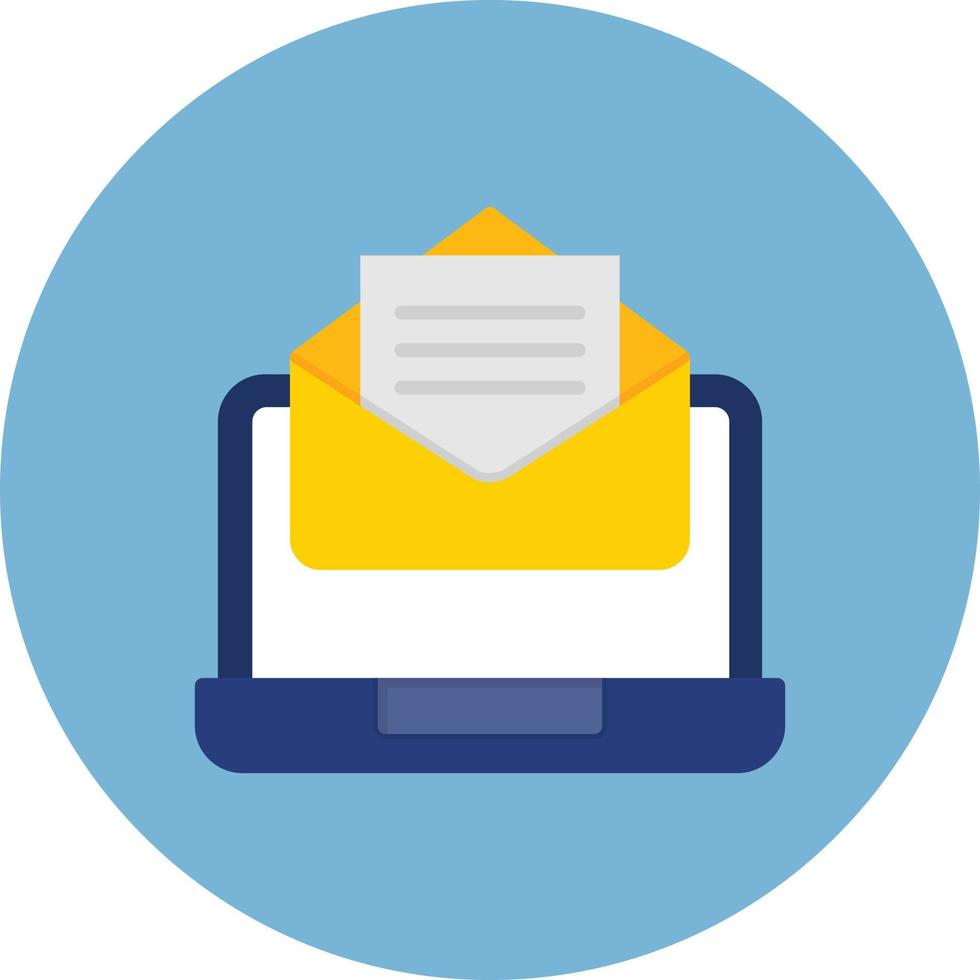 Email Flat Circle Multicolor vector