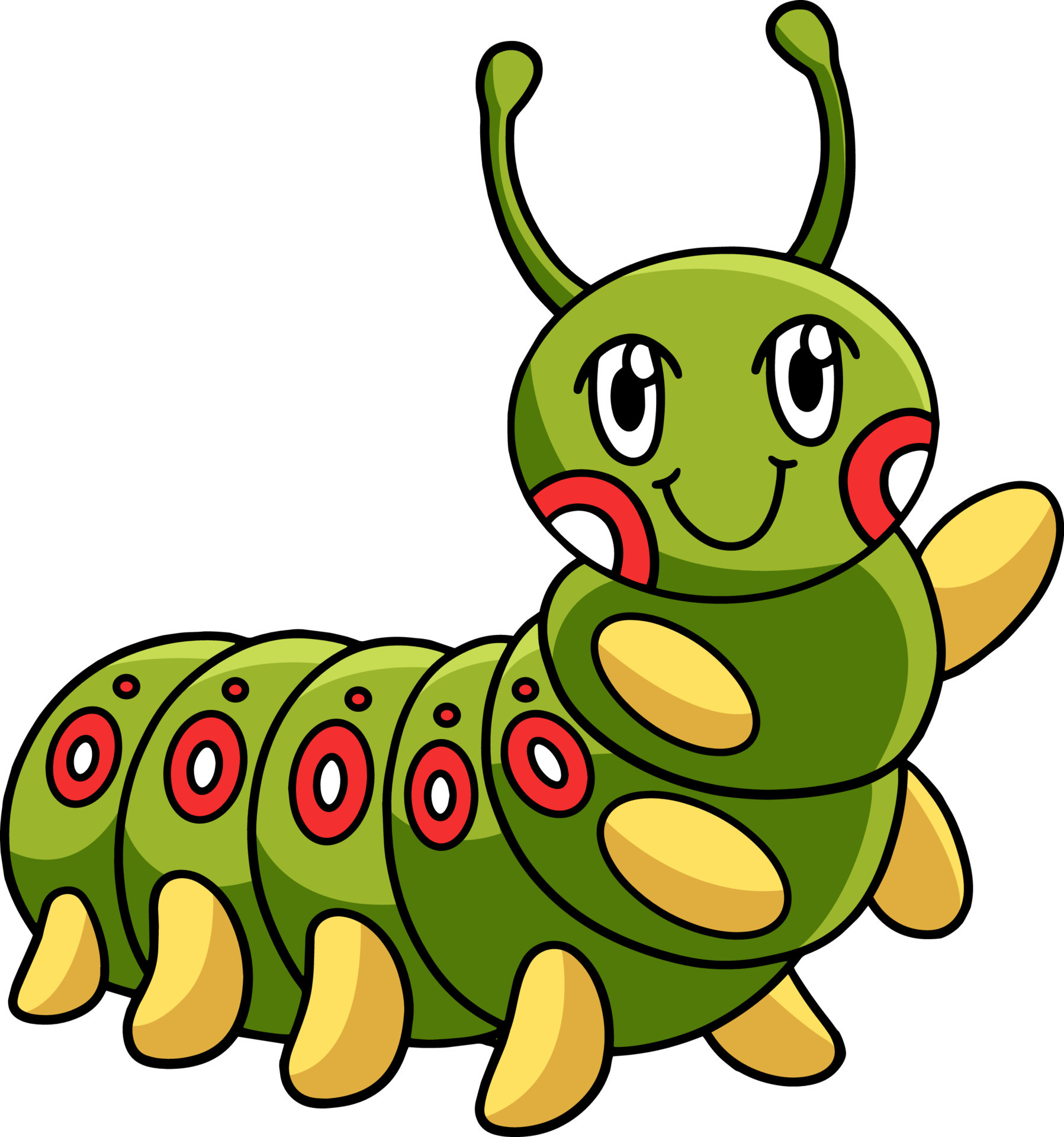 Caterpillar Animal Cartoon Colored Clipart 10002354 Vector Art at Vecteezy