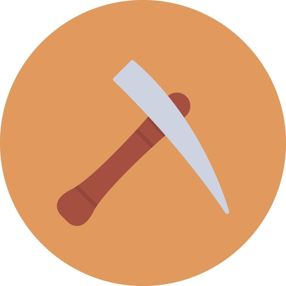 Pickaxe Flat Circle Multicolor vector