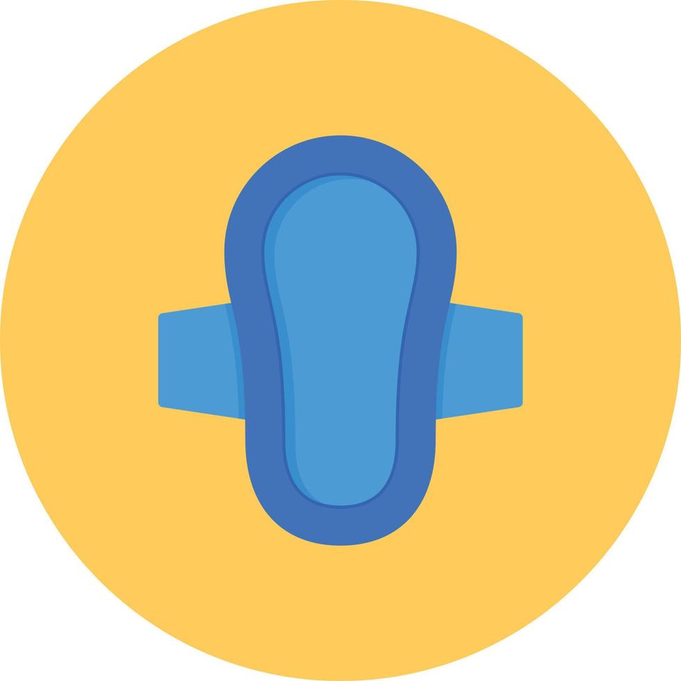 Sanitary Towel Flat Circle Multicolor vector
