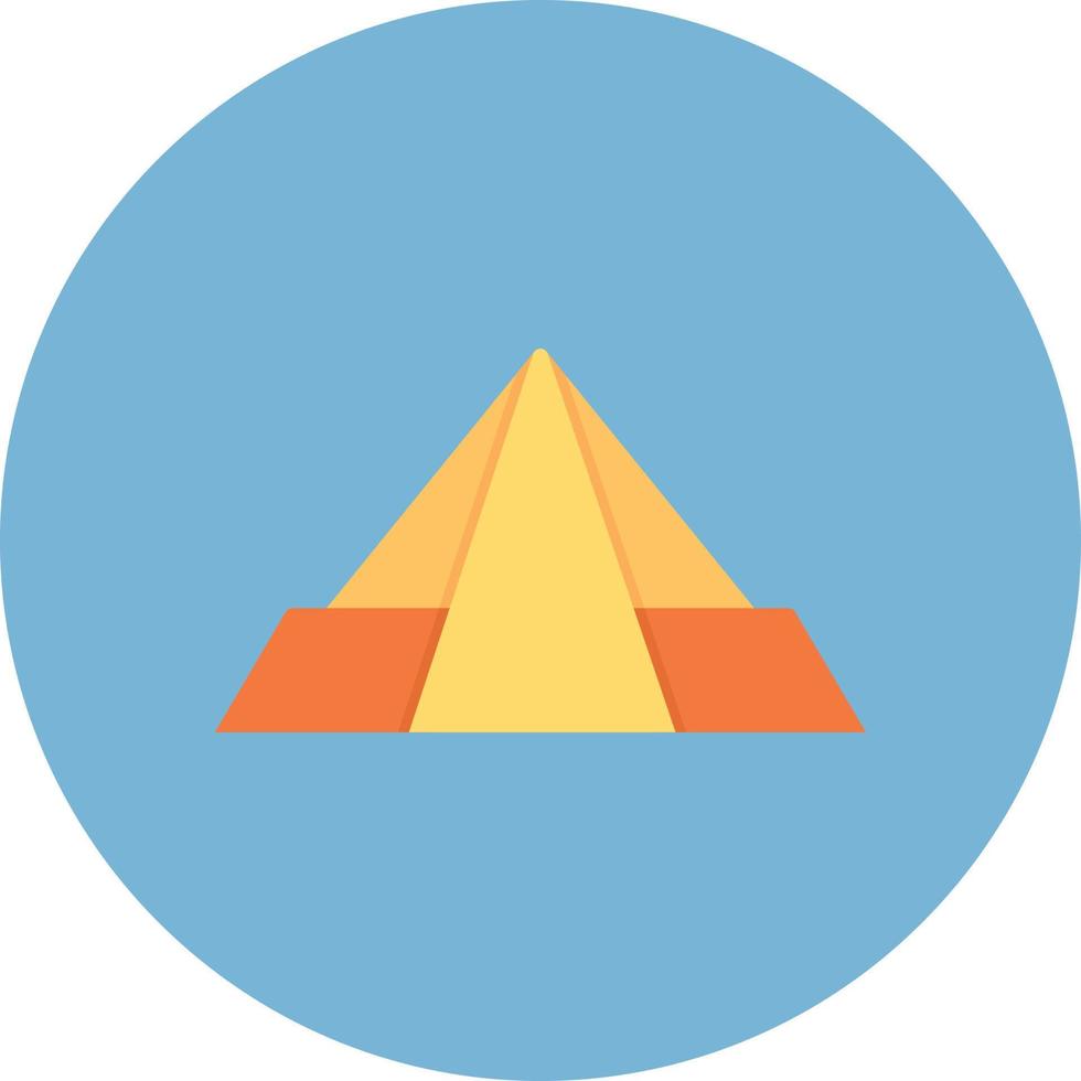 Pyramid Flat Circle Multicolor vector