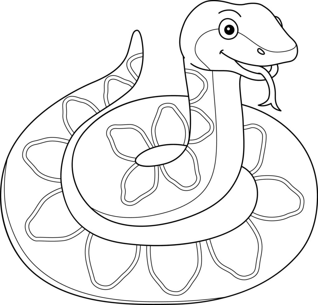 Viper Animal Coloring Page for Kids vector
