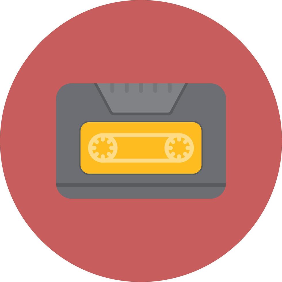 Cassette Flat Circle Multicolor vector