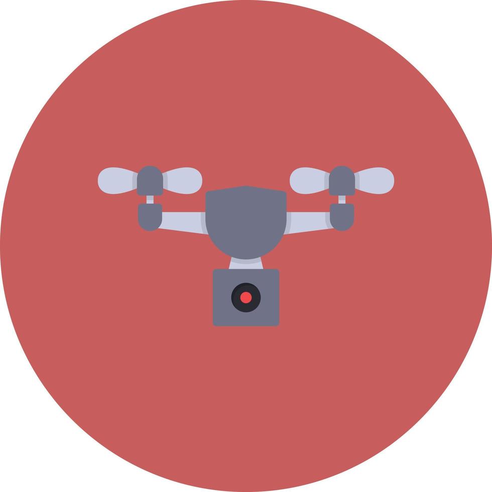 Drone Flat Circle Multicolor vector