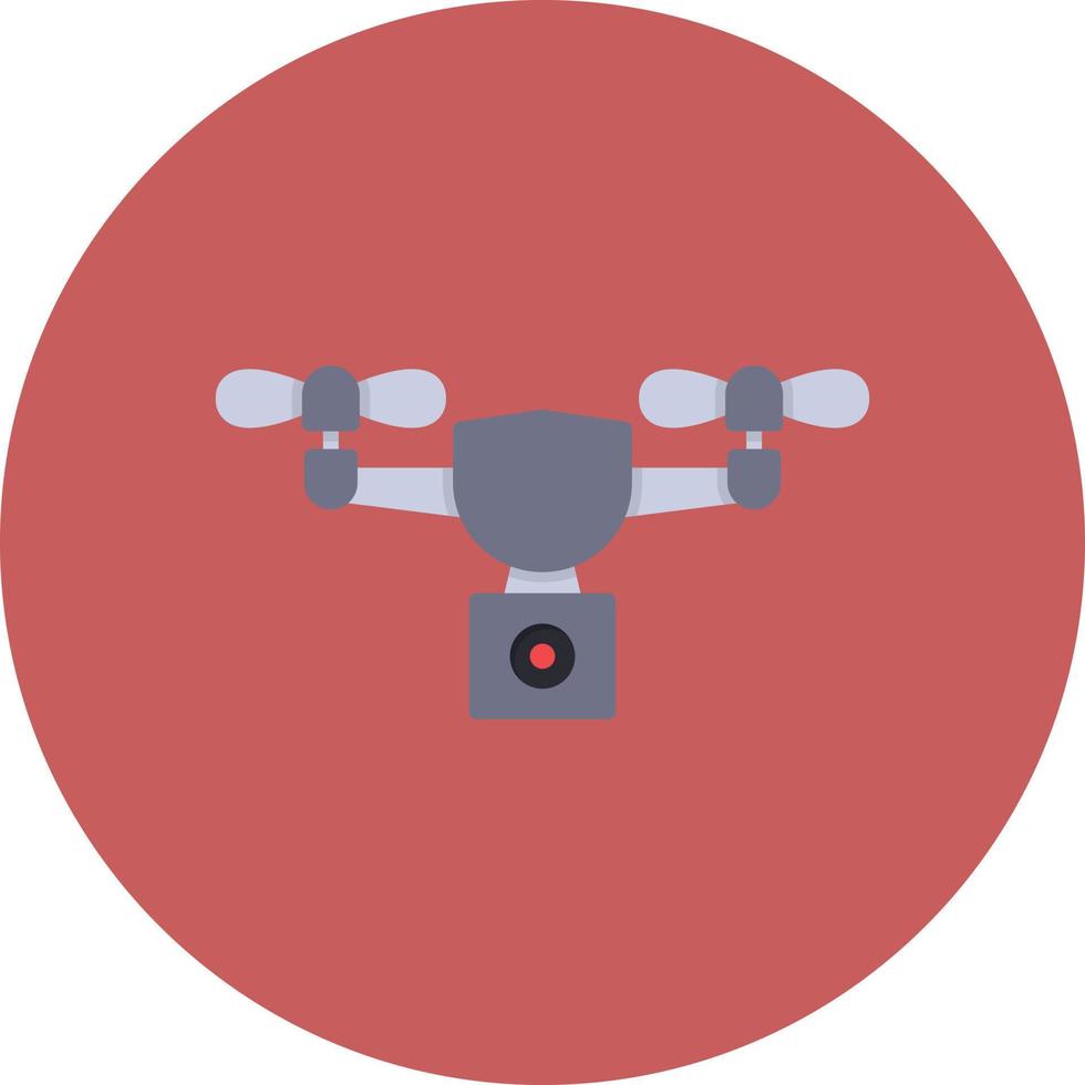 Drone Flat Circle Multicolor vector