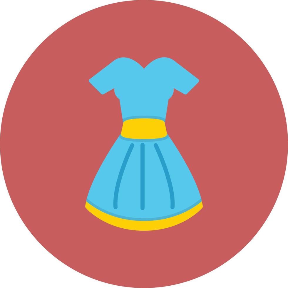 Dress Flat Circle Multicolor vector