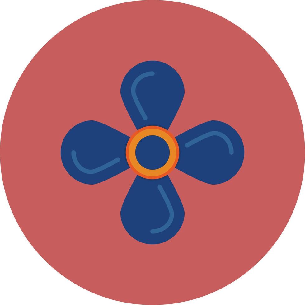 Propeller Flat Circle Multicolor vector