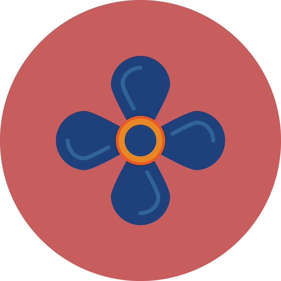 Propeller Flat Circle Multicolor vector