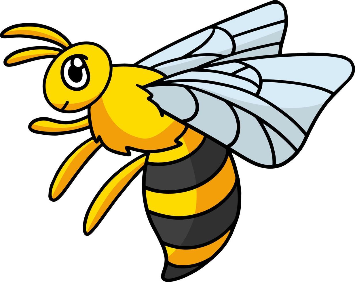 abeja animal dibujos animados color clipart ilustración vector