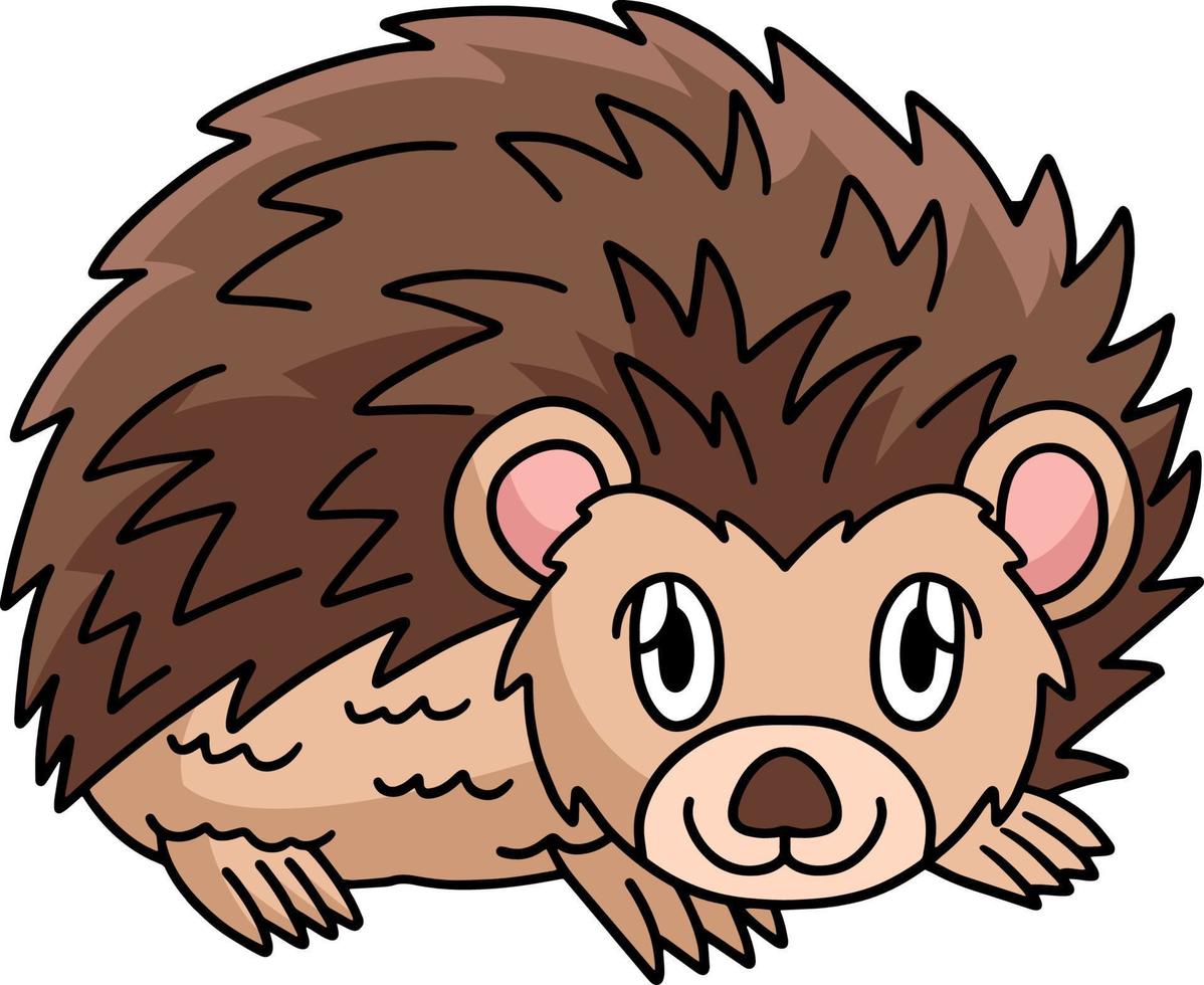 erizo animal dibujos animados color clipart vector