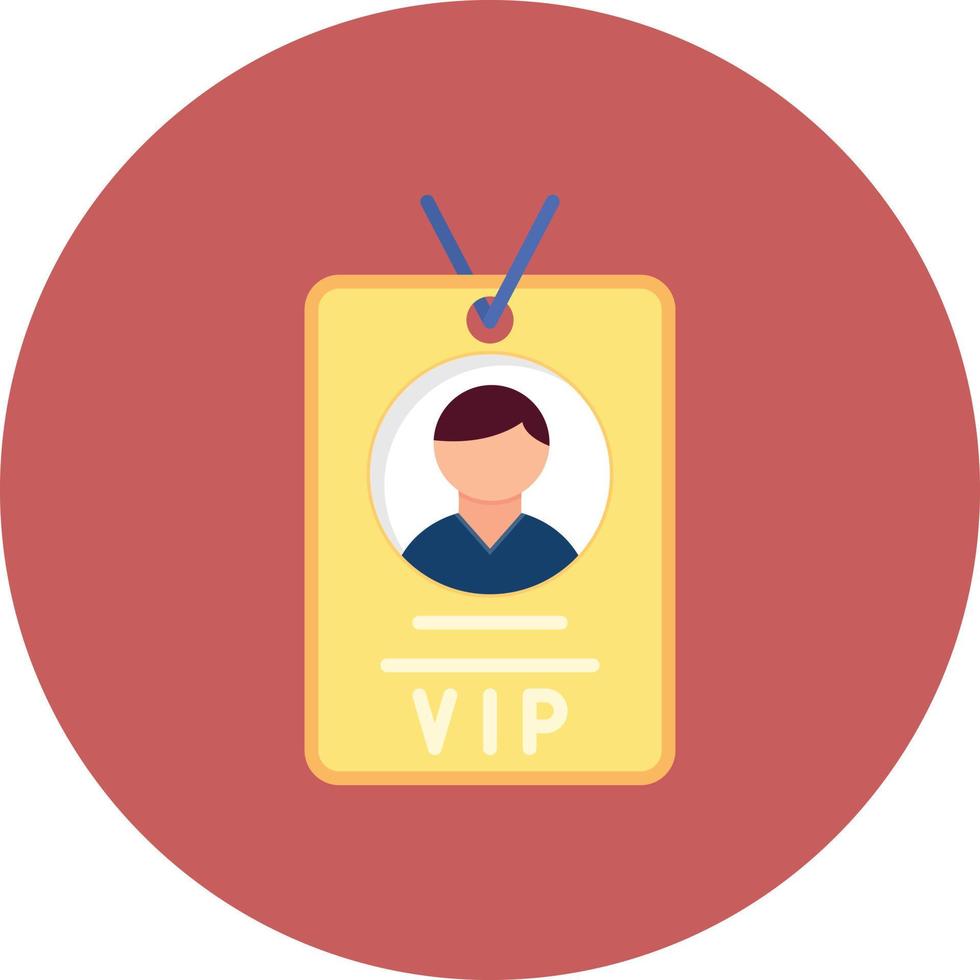 Vip Pass Flat Circle Multicolor vector