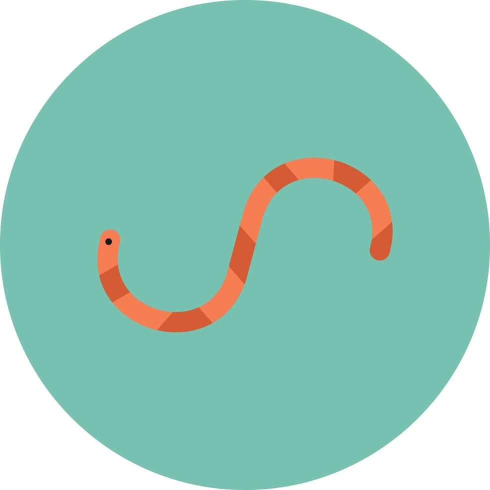 Worm Flat Circle Multicolor vector