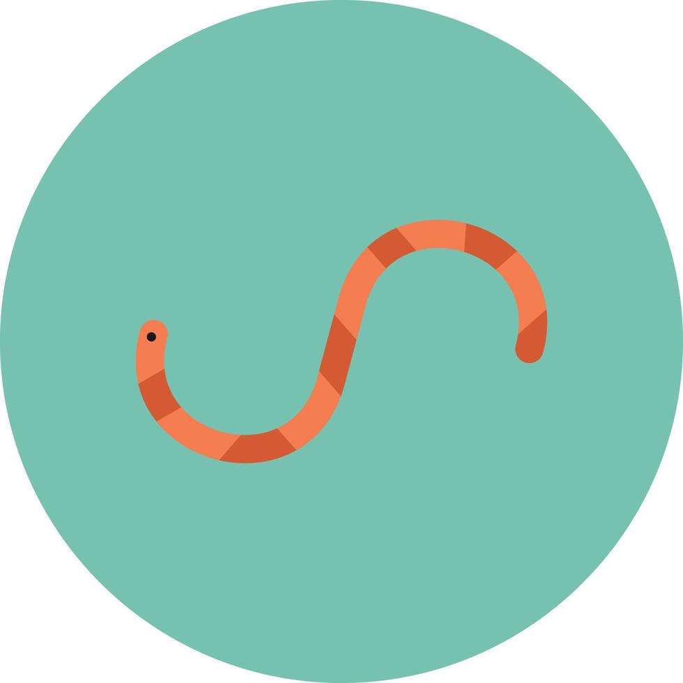 Worm Flat Circle Multicolor vector