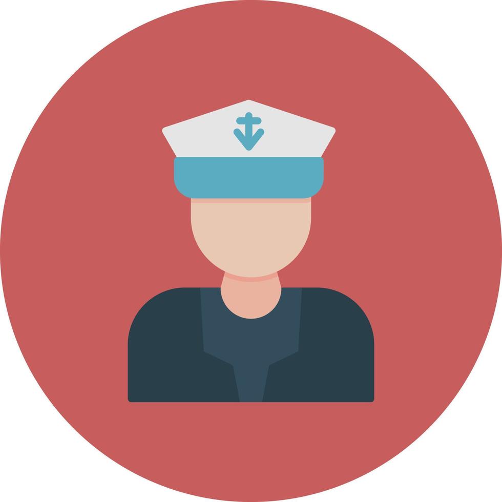 Captain Flat Circle Multicolor vector
