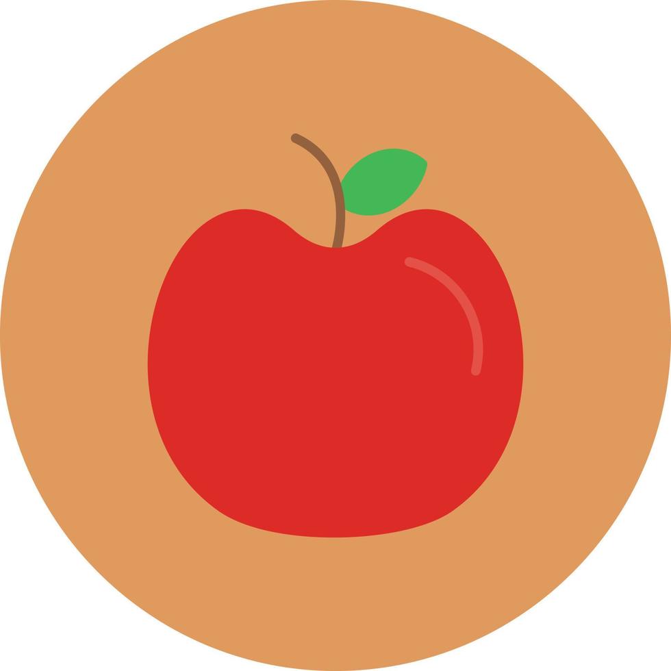 Apple Flat Circle Multicolor vector