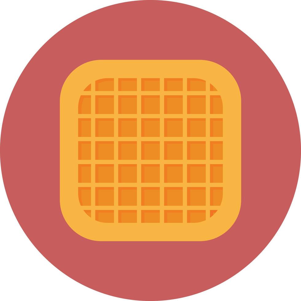 Waffle Flat Circle Multicolor vector