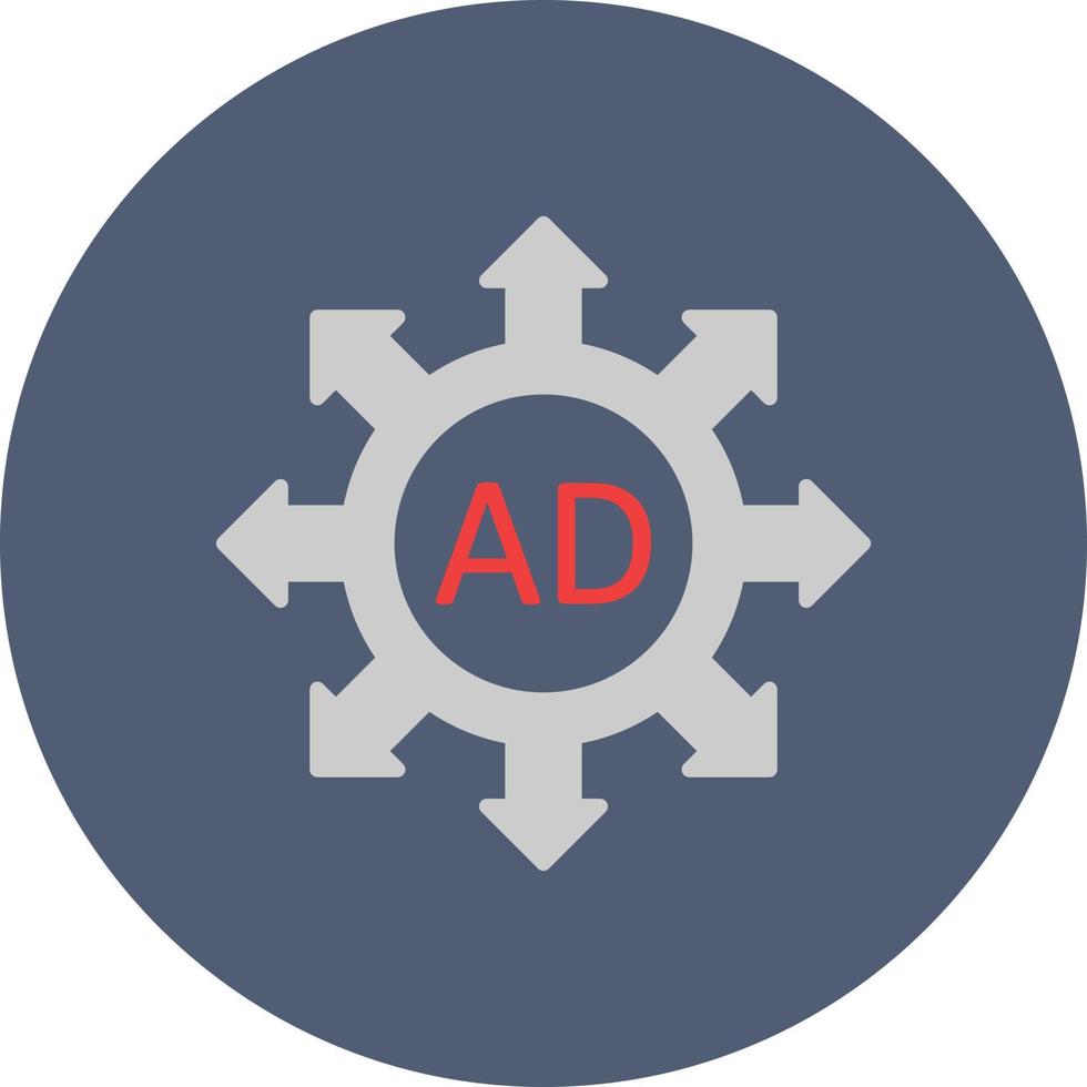 Advertising Submission Flat Circle Multicolor vector