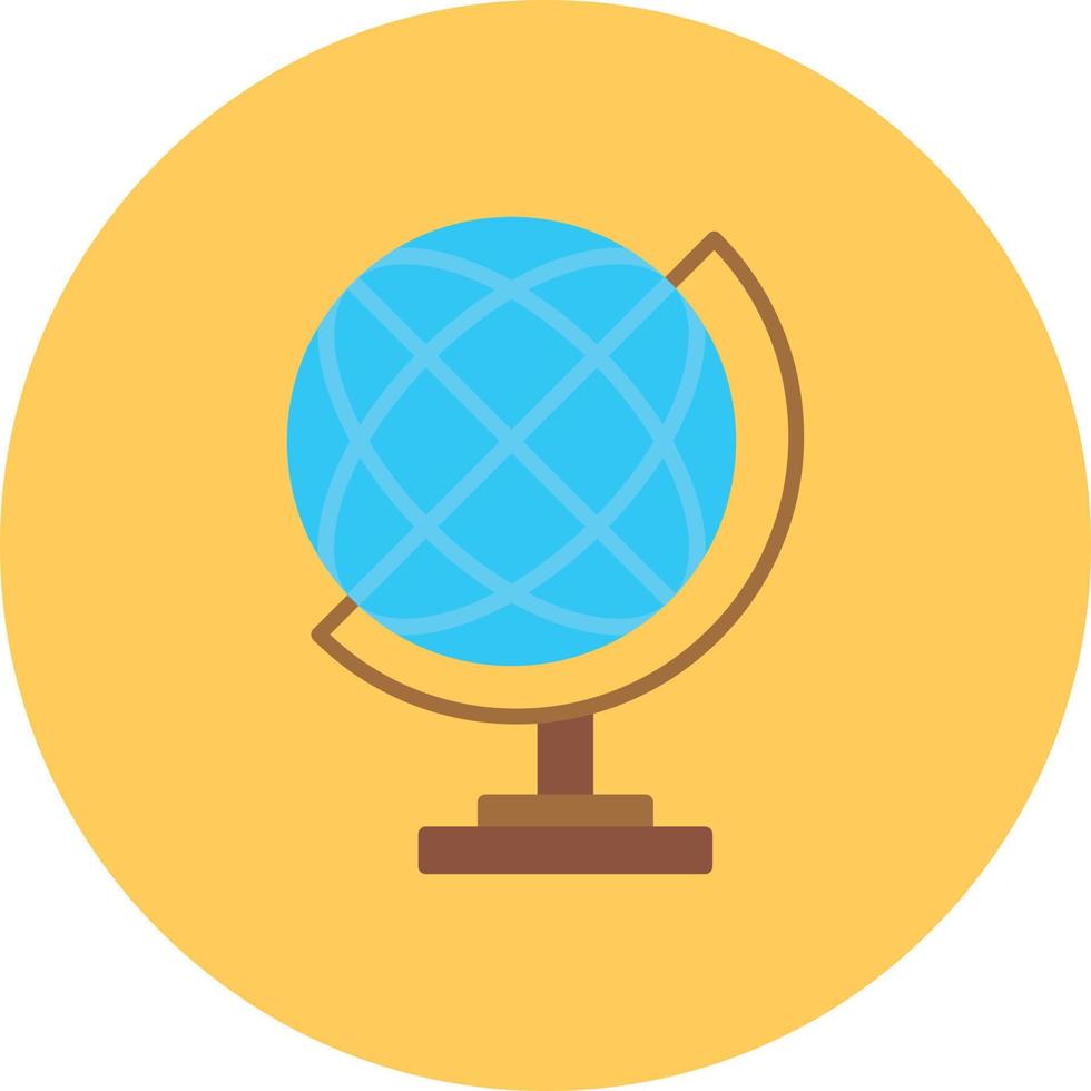 Globe Flat Circle Multicolor vector