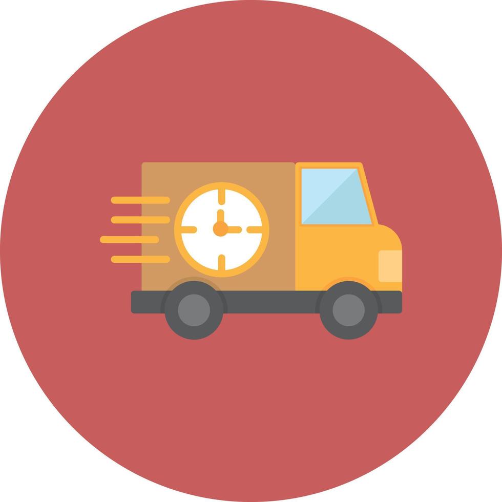 Fast Delivery Flat Circle Multicolor vector