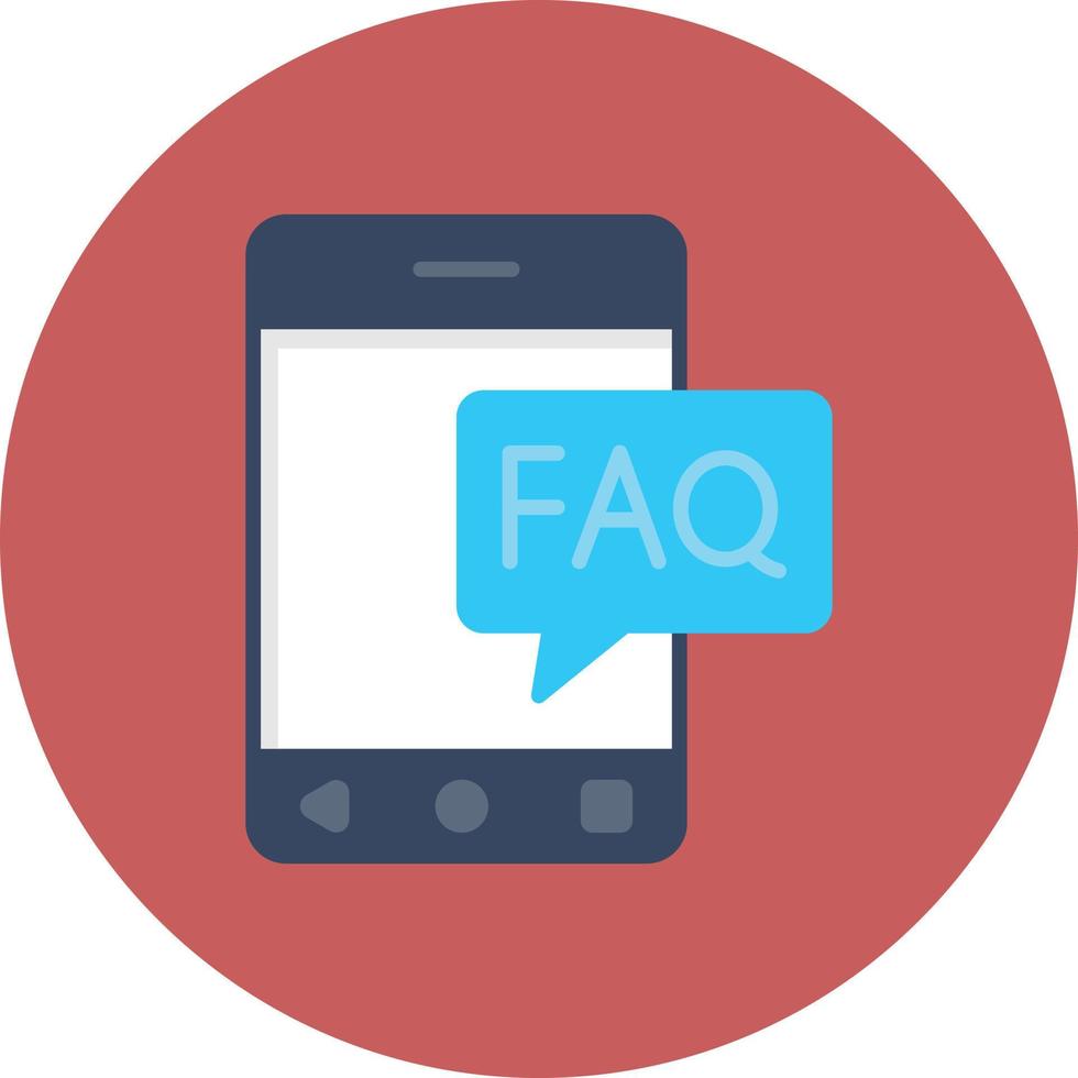 FAQ Flat Circle Multicolor vector