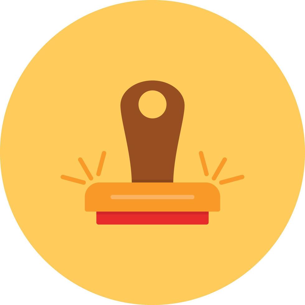 Stamp Flat Circle Multicolor vector