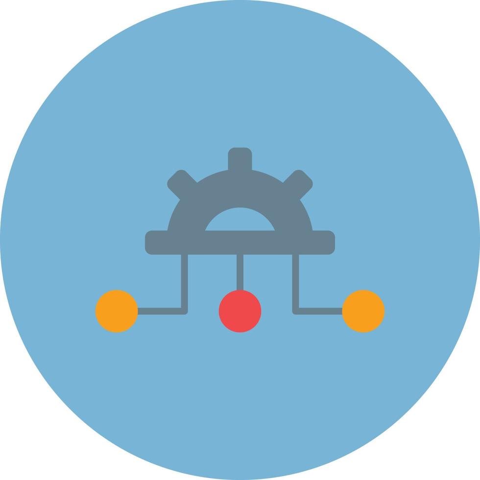 Link Setting Flat Circle Multicolor vector