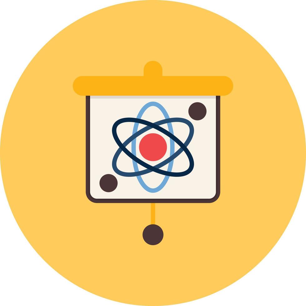 Atom Presentation Flat Circle Multicolor vector