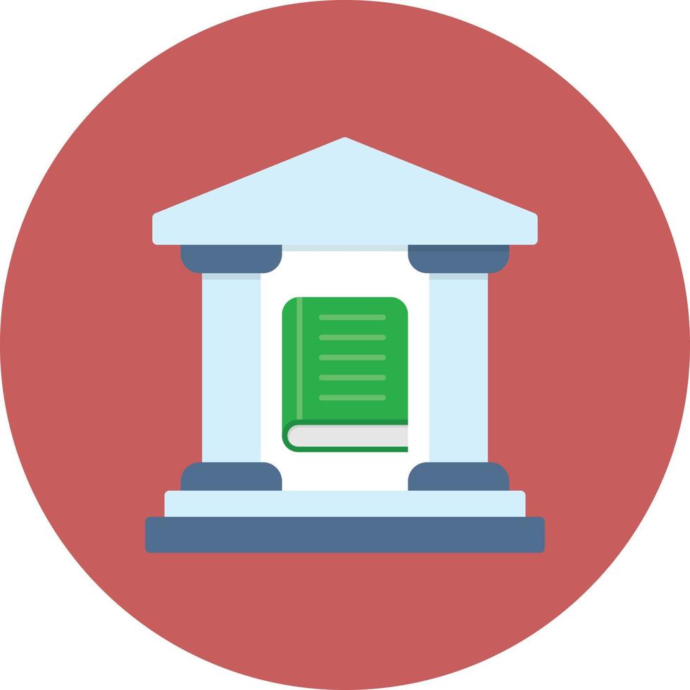 Library Flat Circle Multicolor vector