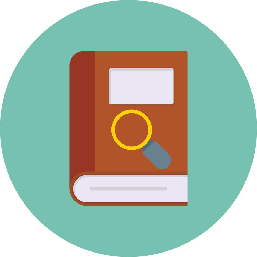 Search Book Flat Circle Multicolor vector