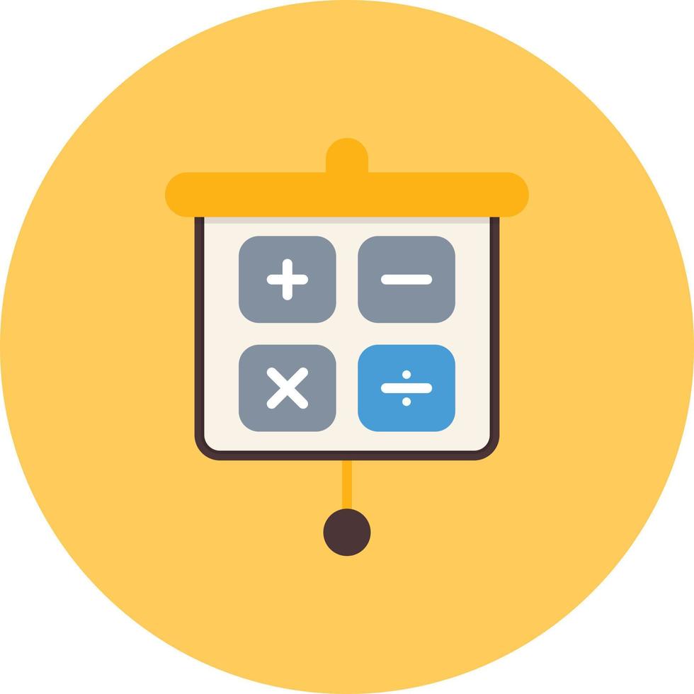 Calculation Presentation Flat Circle Multicolor vector