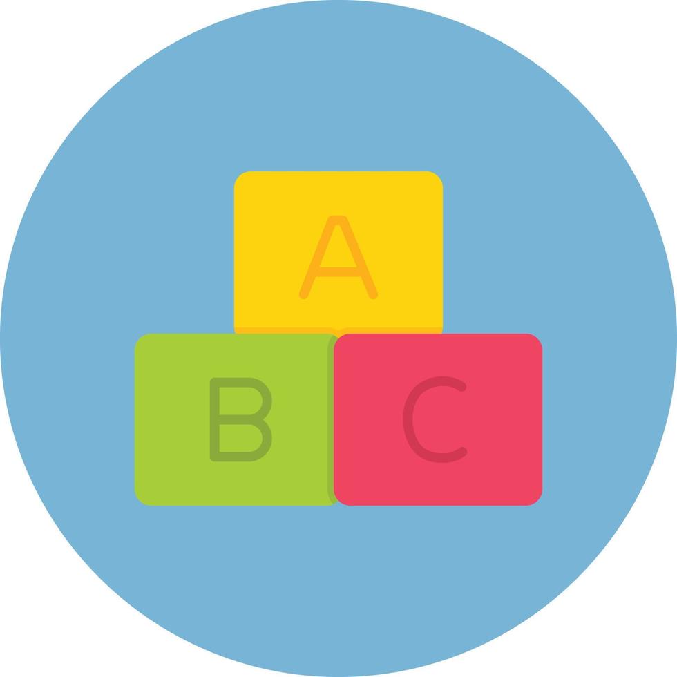 Blocks Flat Circle Multicolor vector