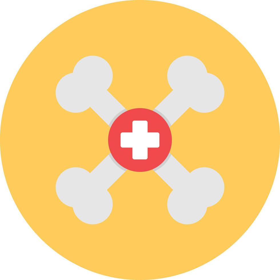 Bones Flat Circle Multicolor vector