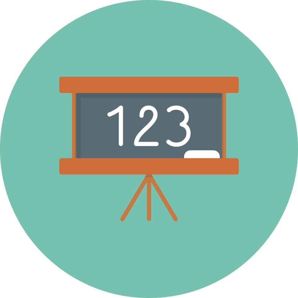 Chalk Board Flat Circle Multicolor vector
