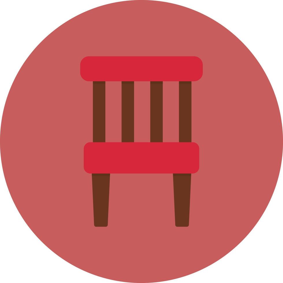 Chair Flat Circle Multicolor vector