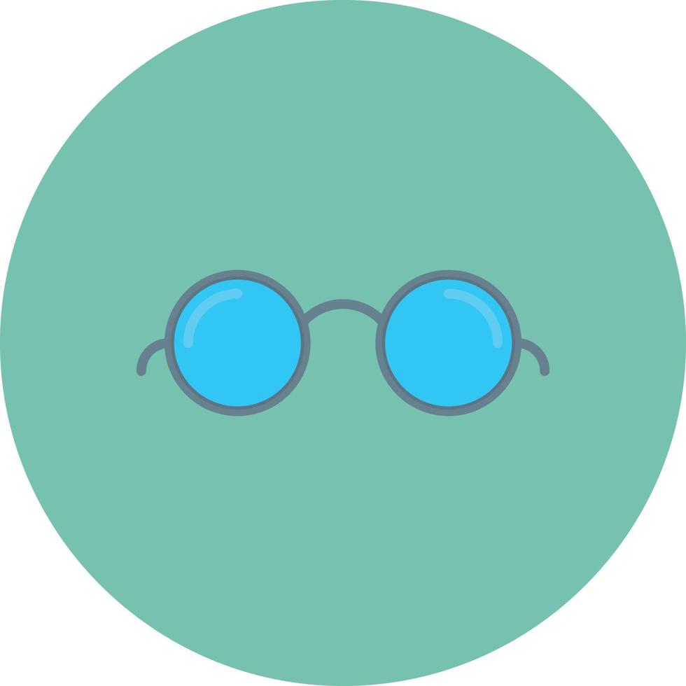 gafas flat circle multicolor vector