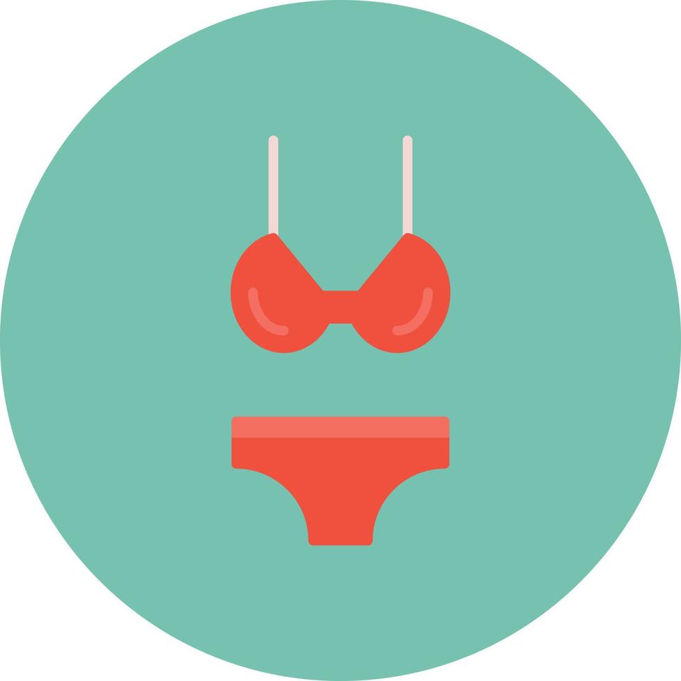 Bikini Flat Circle Multicolor vector