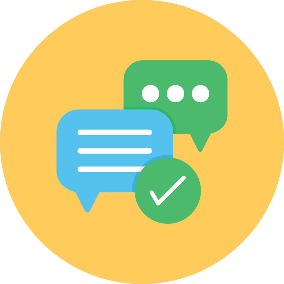 Check Flat Circle Multicolor vector
