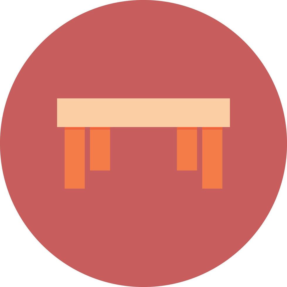 Table Flat Circle Multicolor vector