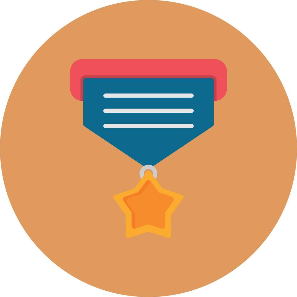 Medal Flat Circle Multicolor vector