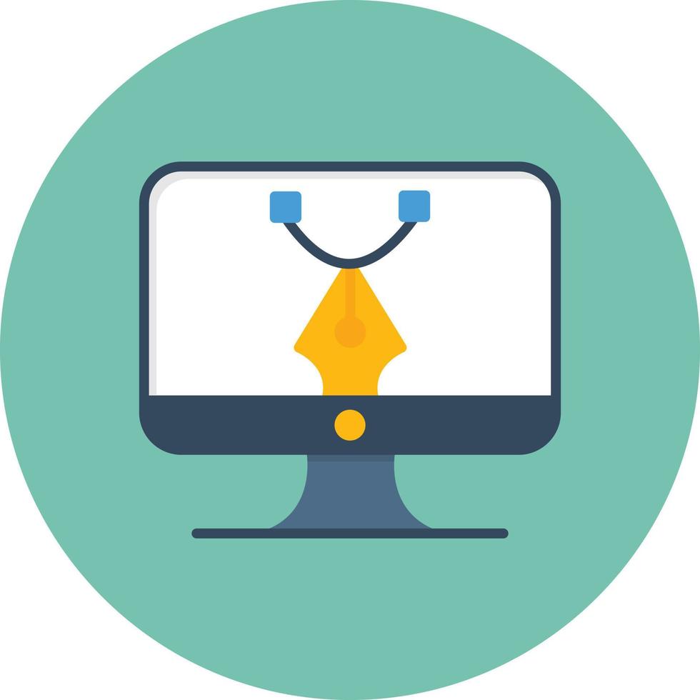 Web Design Flat Circle Multicolor vector