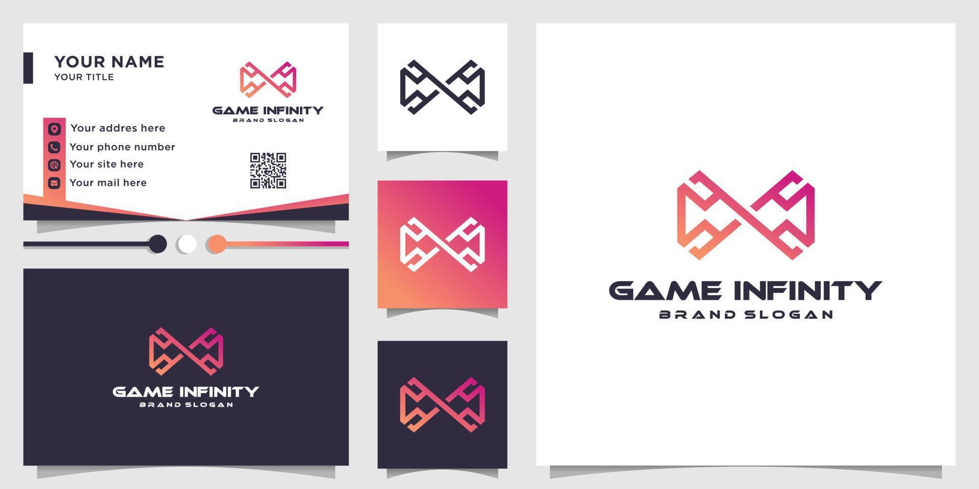 Abstract game logo with creative and unique style Premium Vector